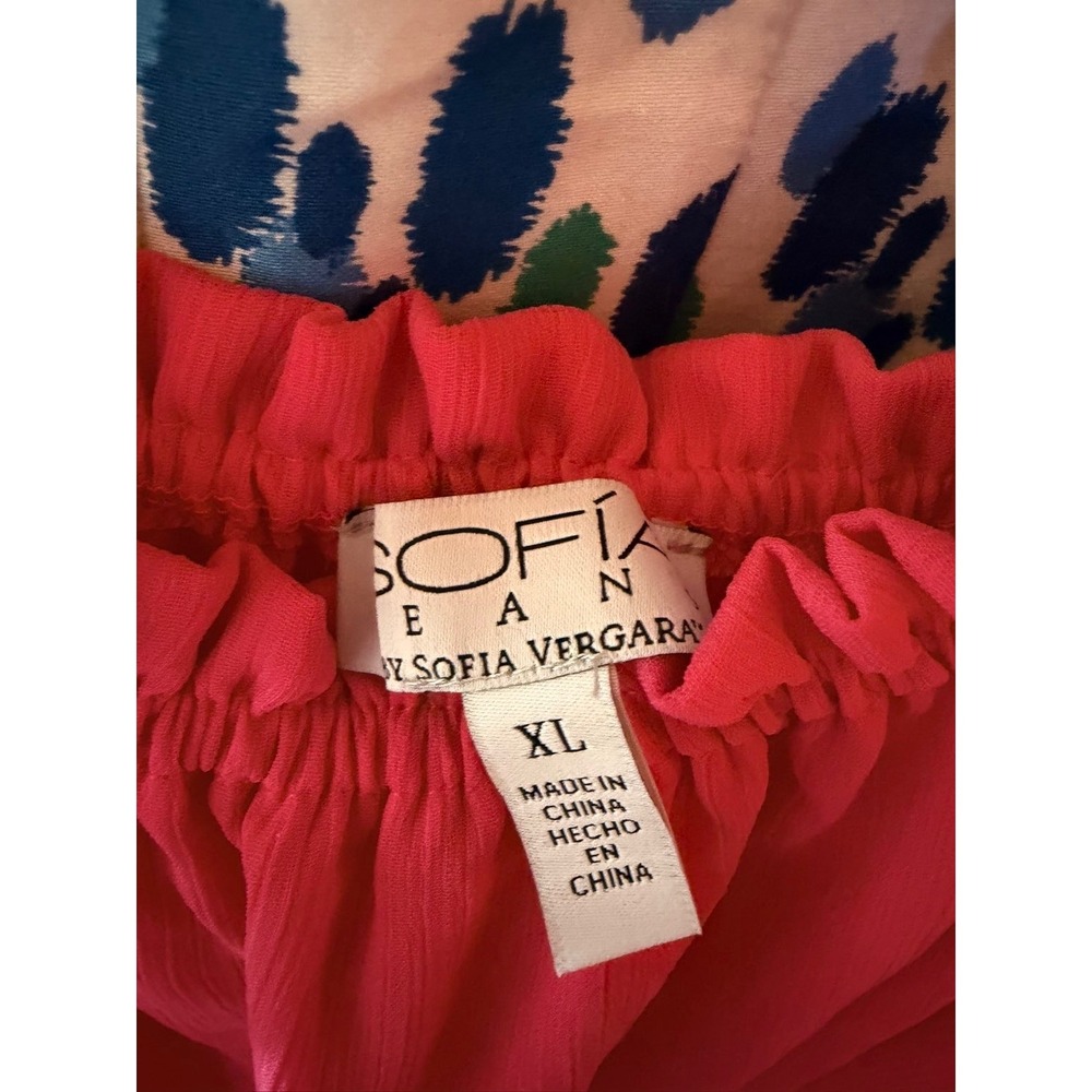 454.  Romantic Boho Festival Pink Off Shoulder Smocked Maxi Dress XL Vacation - Picture 4 of 5